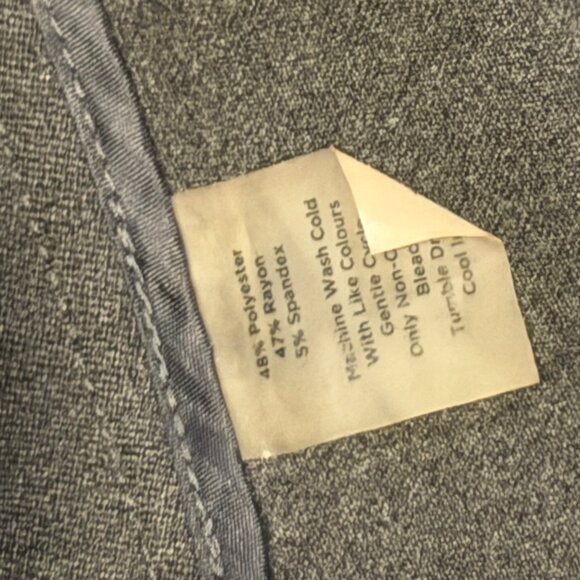 Talbots Womens Classic Slim Pants Size 14 Gray Polyester/Rayon Blend Side Zip - Picture 3 of 12